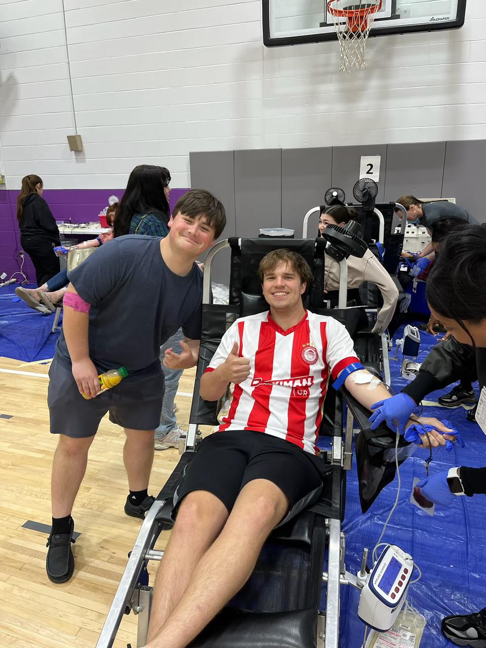 Donors at the Weber family drive