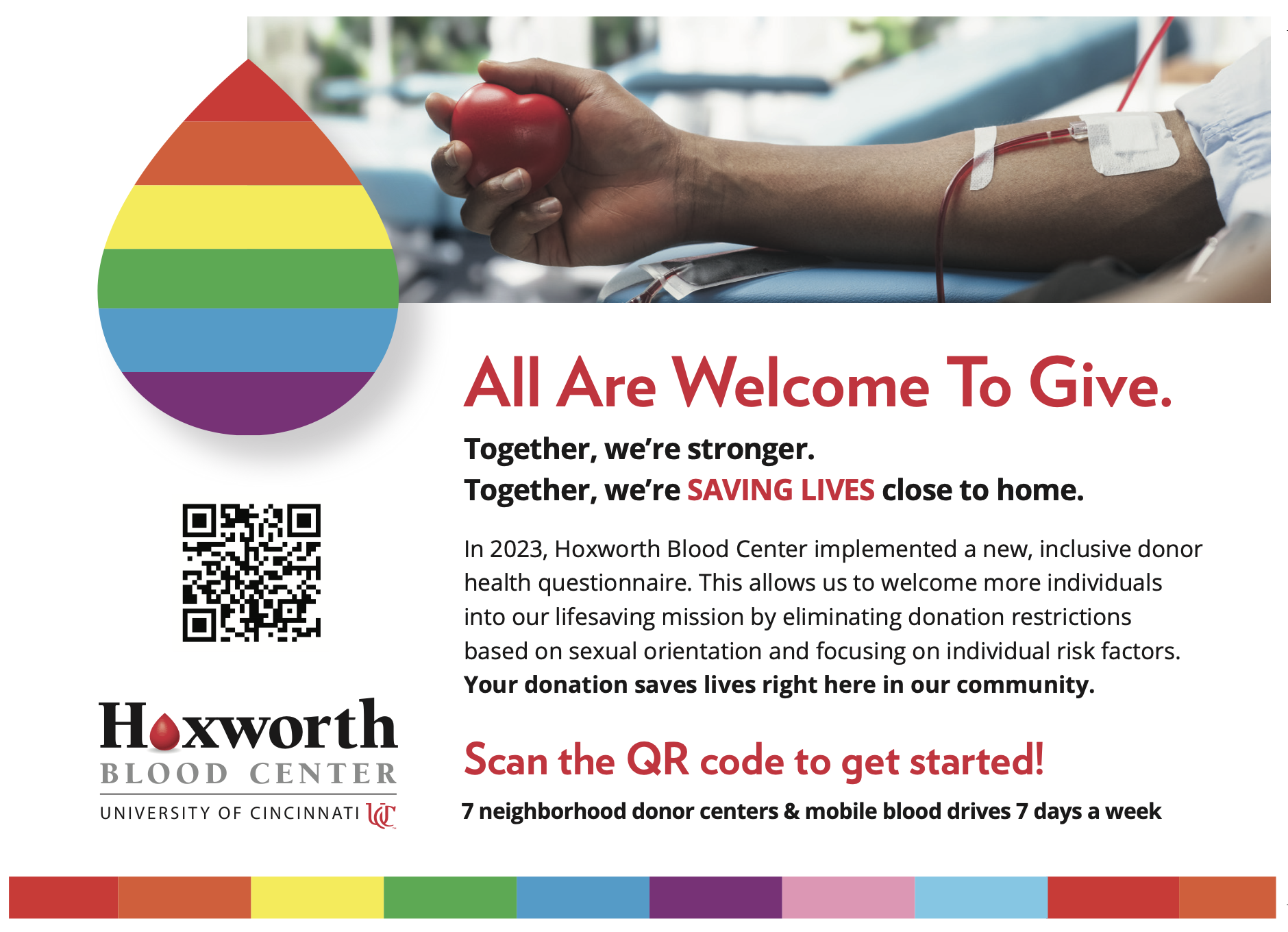 All are Welcome. Together, we're stronger. LGBTQ+ donors