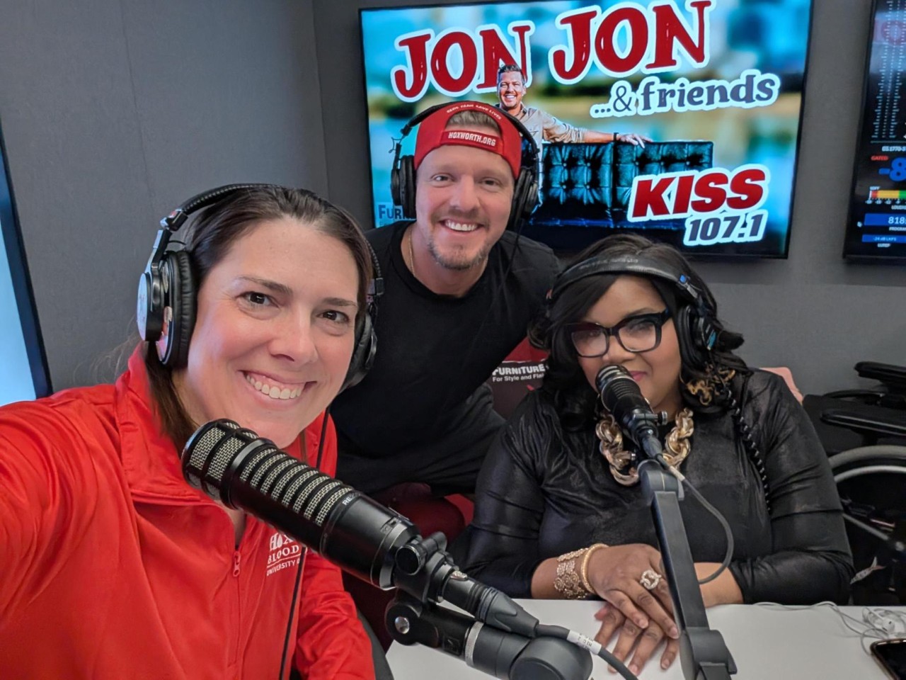 Sister Keli and Jon Curl on the radio show Hoxworth Wellness Wednsesday